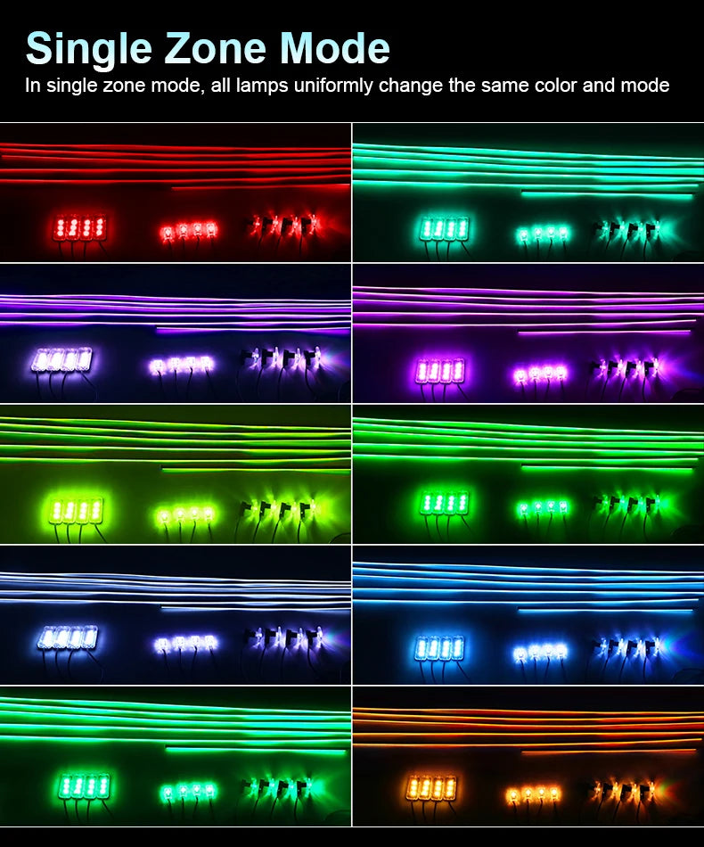Tidesmit RGB Symphony Car Ambient Lighting Kit - Customizable LED Strips Tidesmit