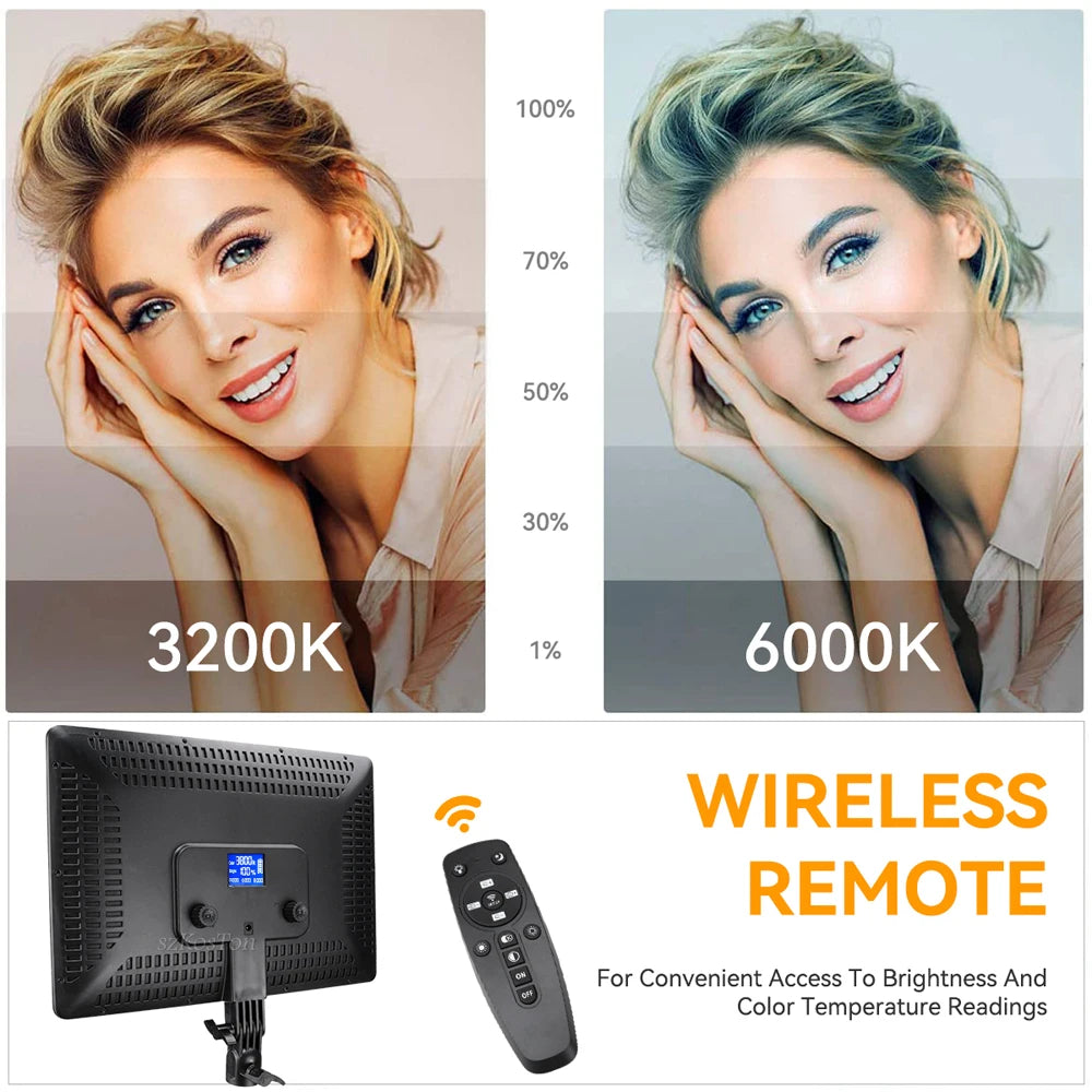 LED Video Light Panel for Content Creation - Adjustable Color Temp Tidesmit