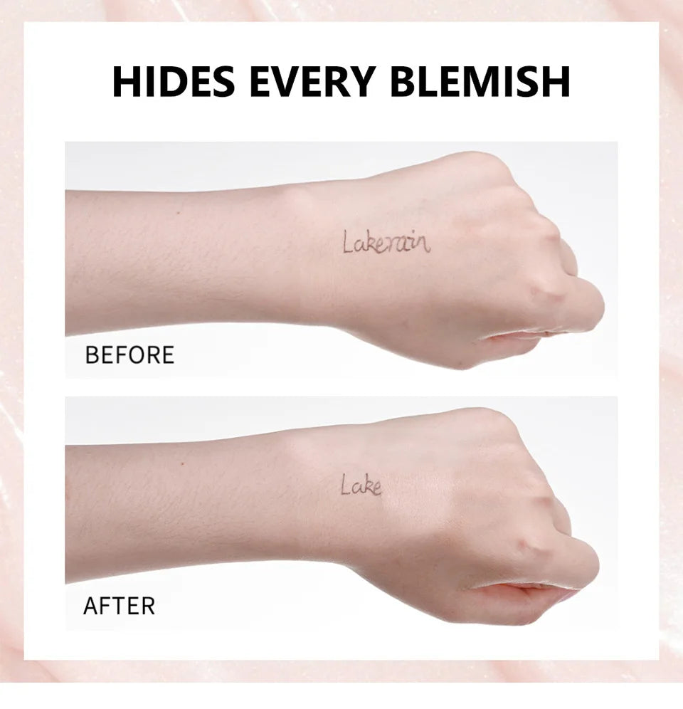 Tidesmit Glowing Foundation liquid highlighter texture swatch for natural dewy face makeup base