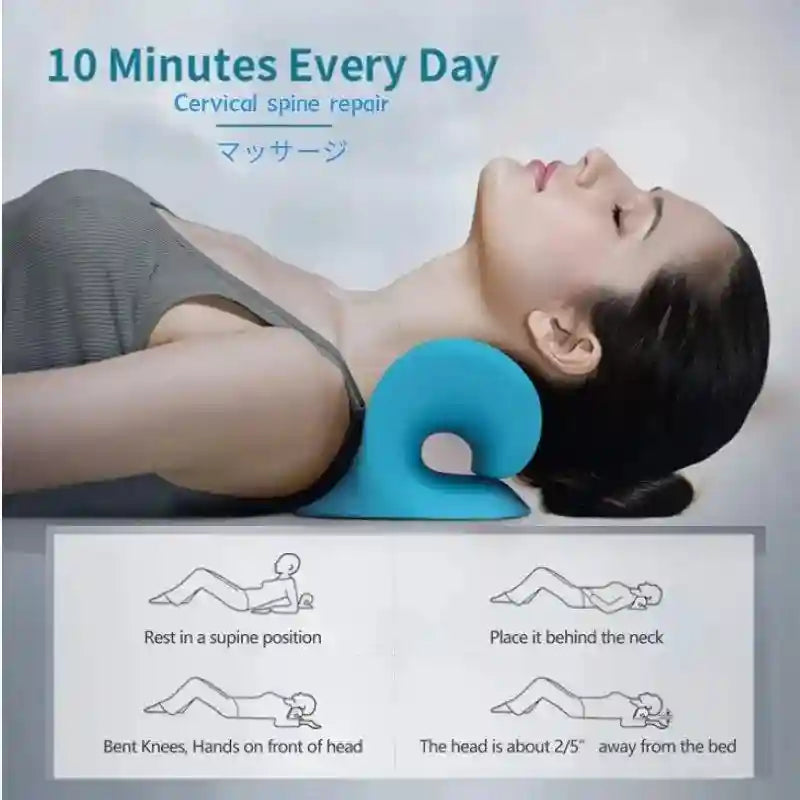 Cervical Neck Stretcher Pillow for Pain Relief and Spinal Alignment Massage Cushion Tidesmit