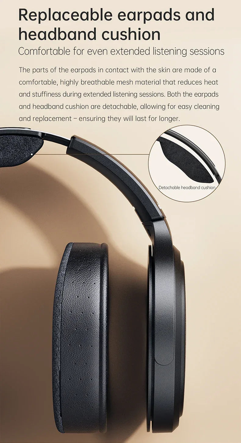 Planar Magnetic Open Back Headphones | JT7 Black | Tidesmit Tidesmit