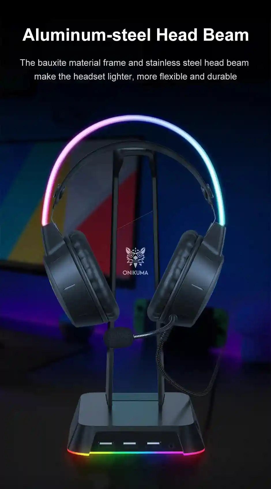 Pink Cat Ear Gaming Headset | Wireless Over-Ear Headphones with Mic Tidesmit