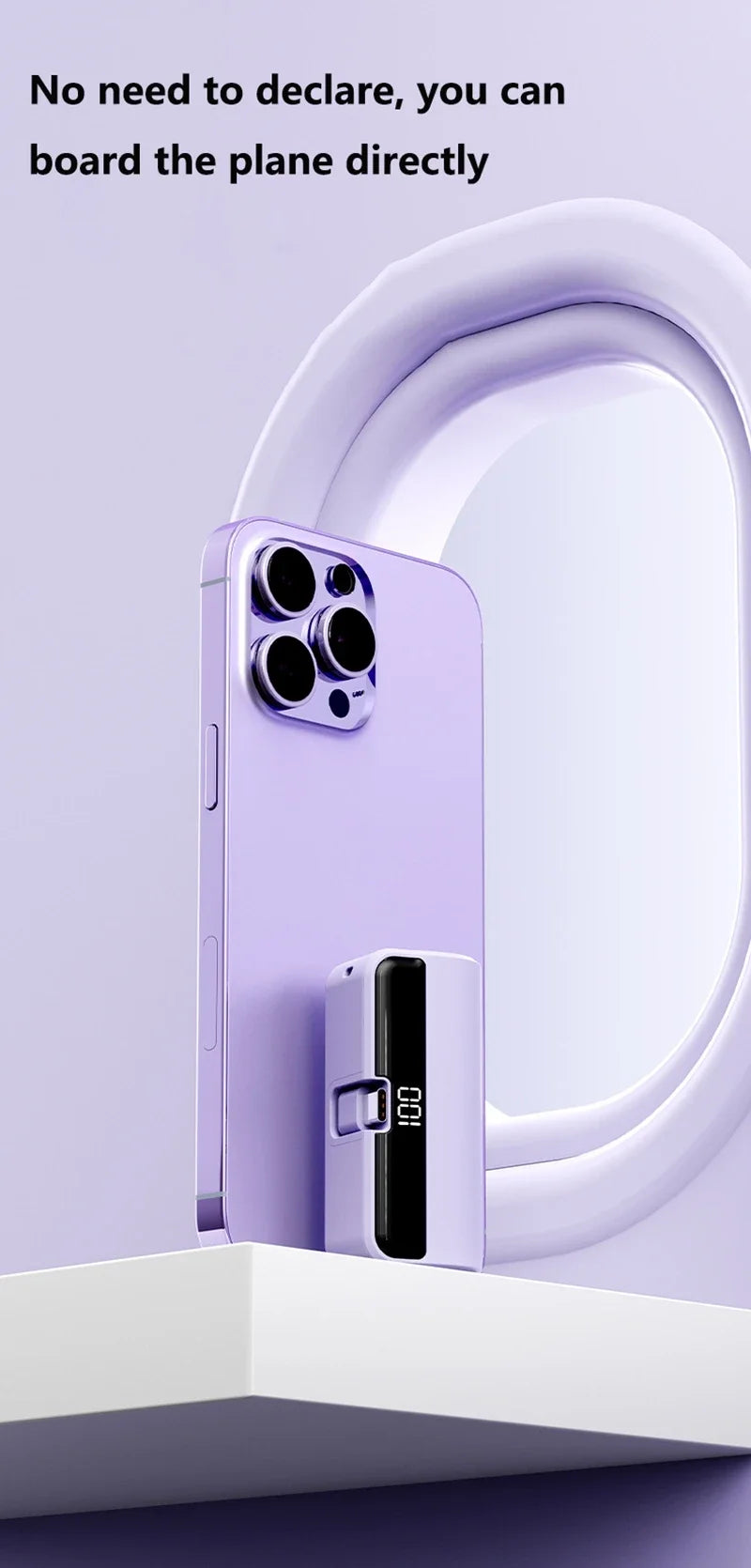 Portable Power Bank 50000mAh | Fast Charging USB-C Travel Battery Tidesmit