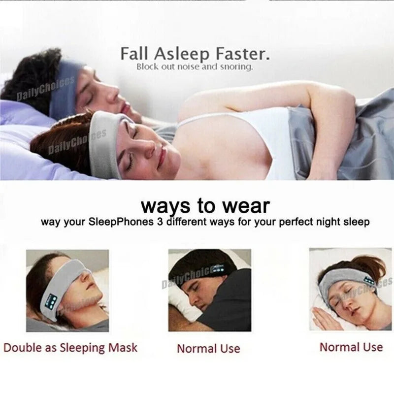 Bluetooth Sleep Headphones Headband – Wireless Sports Mask for Active Recovery Tidesmit