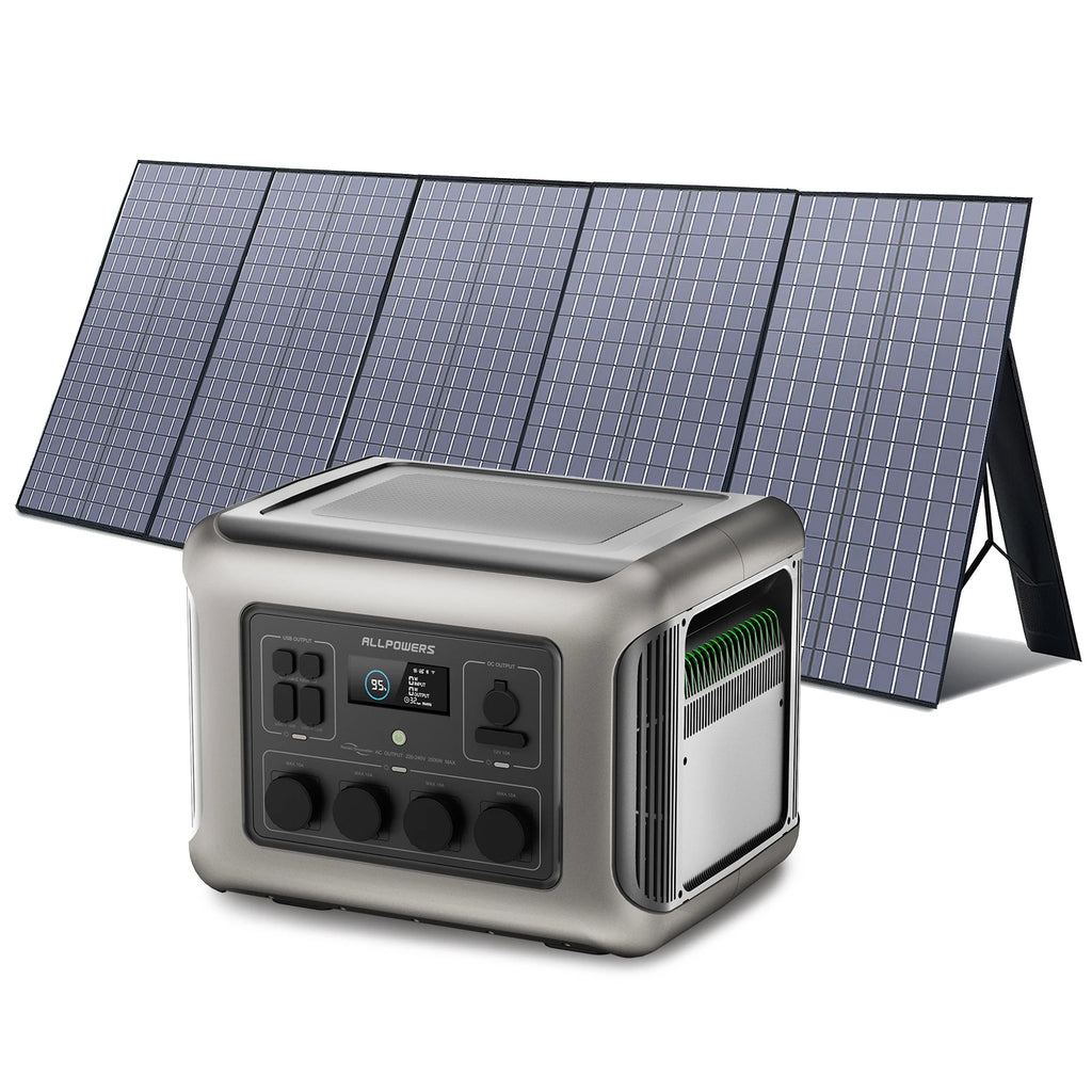 Portable Solar Power Station 2500W with 800W Foldable Solar Panel Tidesmit