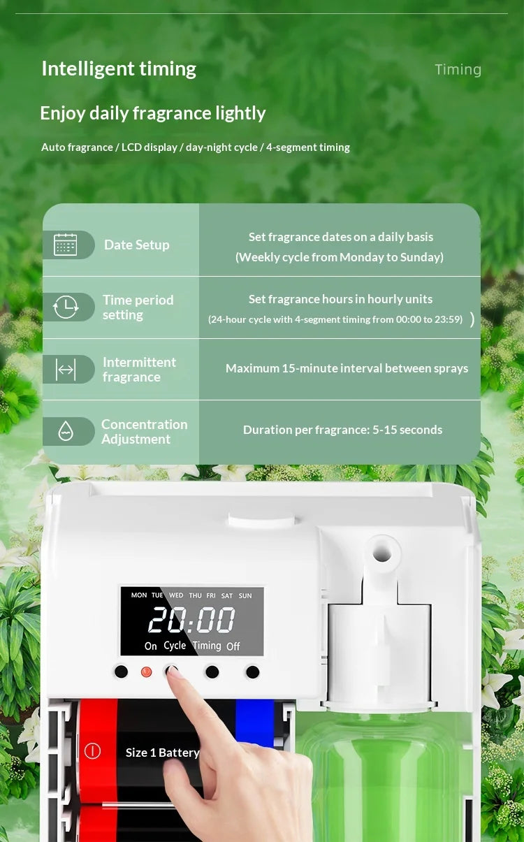 Professional Home Aroma Diffuser 140ML Waterless Essential Oil Diffuser Smart Wall Mounted  Scent Fragrance Diffuser  for Home