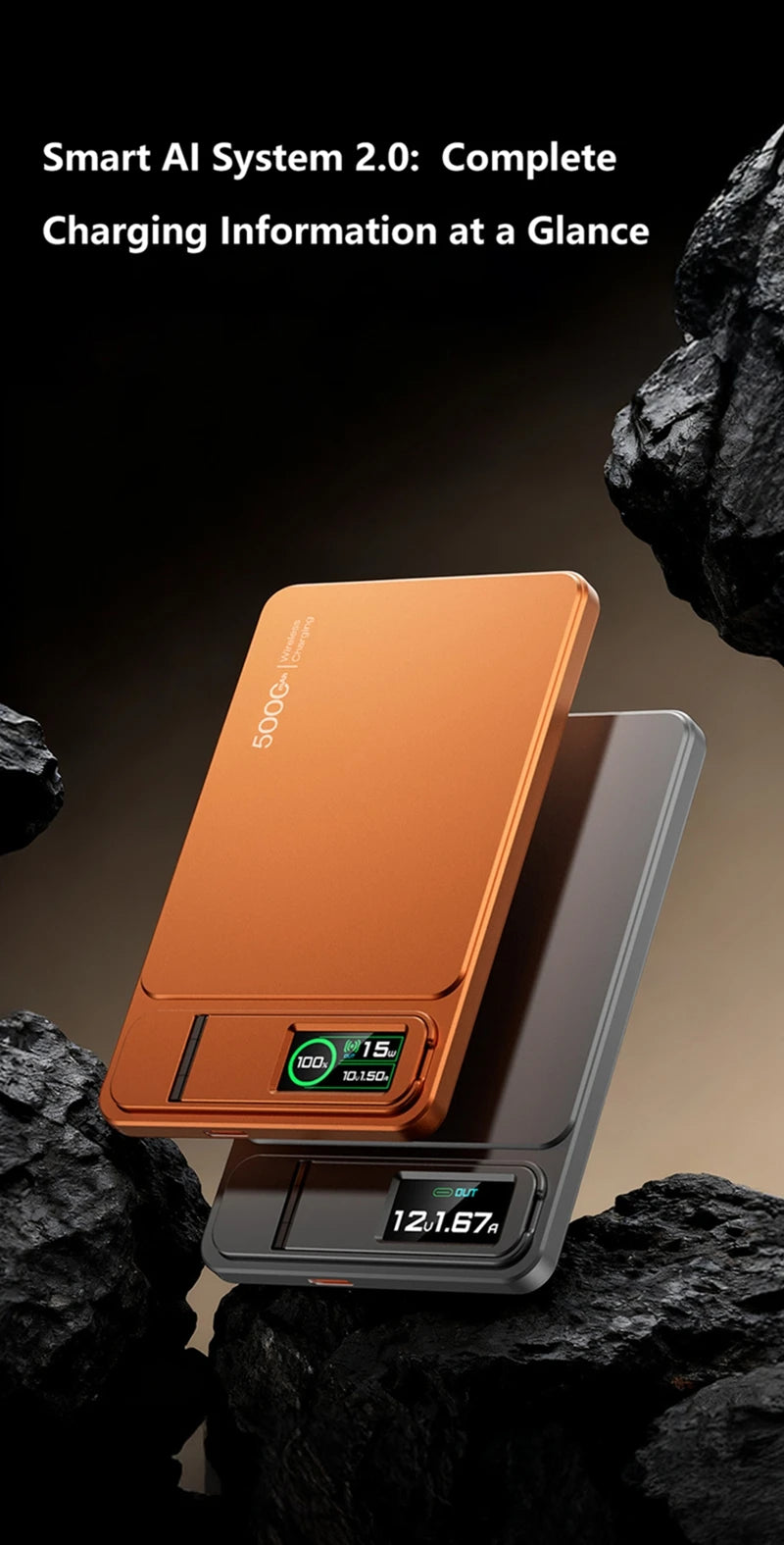 Magnetic Wireless Power Bank 10000mAh for iPhone with PD Fast Charging Tidesmit
