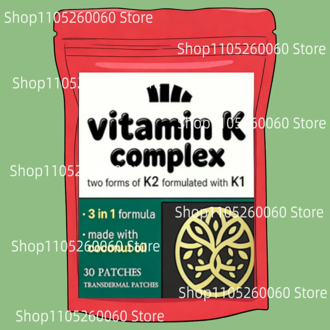 Tidesmit Vitamin K Triple Play transdermal patches for heart and bone support, 30-count K1 and K2 complex supplement.