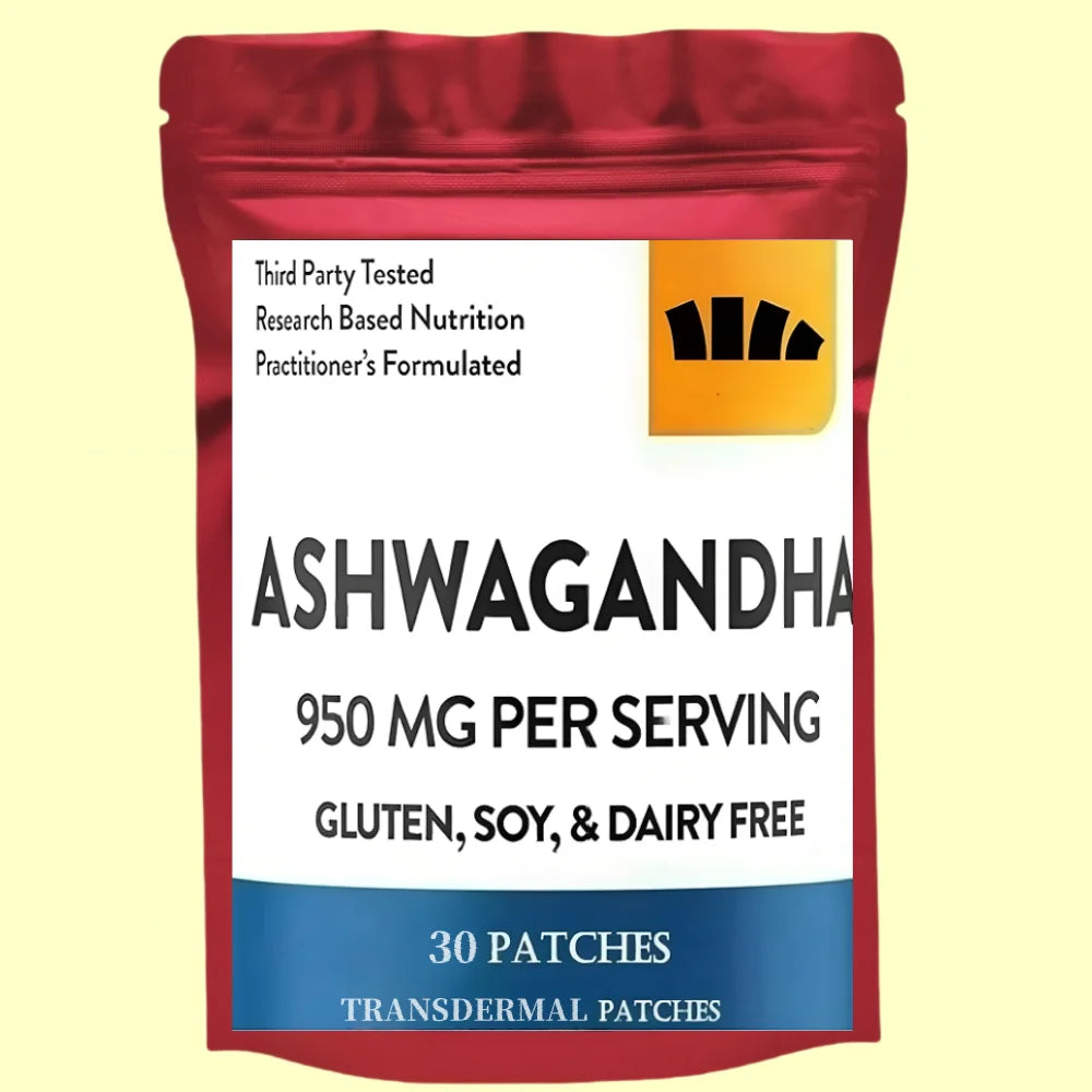 30 Patches Ashwagandha Complex Transdermal Patches Stress Relief, Upports Quality Sleep, Focus & Positive Mood