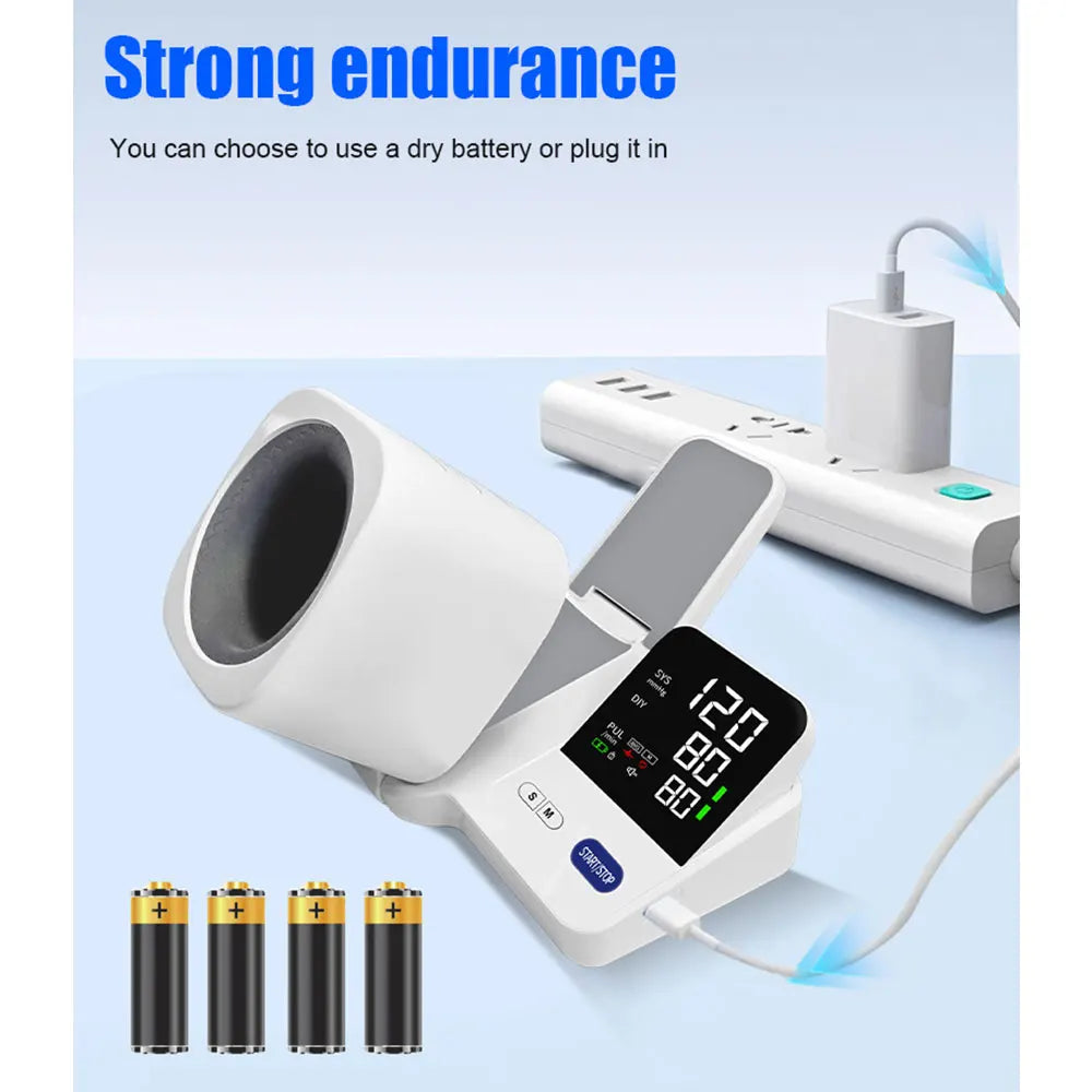 Desktop Blood Pressure Monitor, No Installation Required, Large LCD Backlit Display, Easy Home Use for Adults