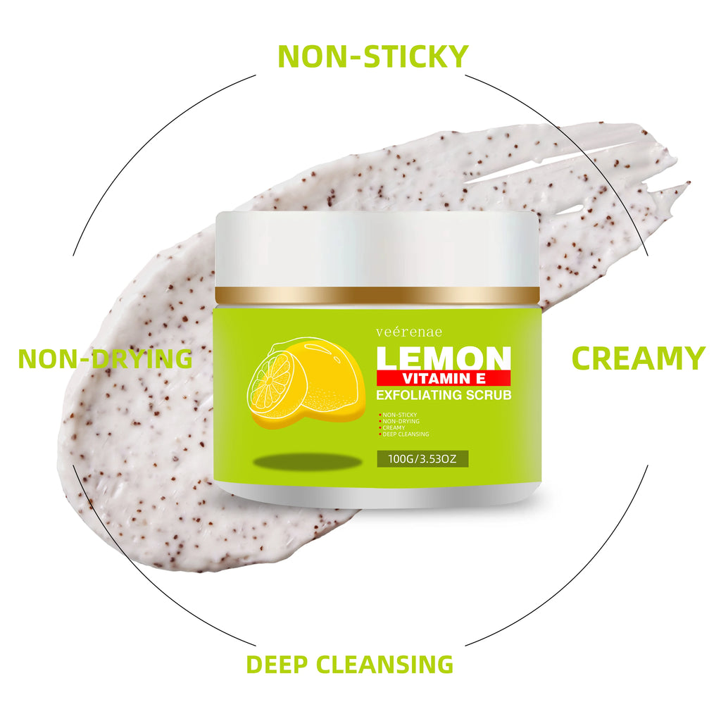 Lemon Vitamin E Exfoliating Scrub | Professional Hypoallergenic Skincare 150g Scrubs Treatments Tidesmit