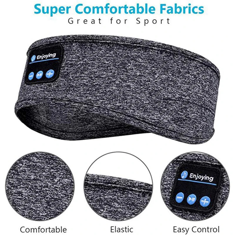 Bluetooth Sleep Headphones Headband – Wireless Soft Music Mask Tidesmit