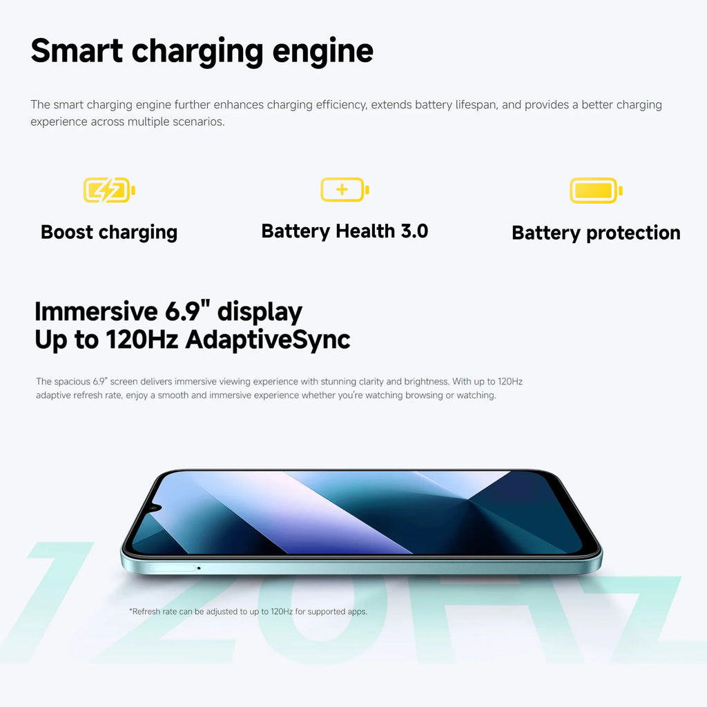 POCO C85 4G Smartphone 8GB 256GB - 120Hz Display, Global Version AE Tidesmit
