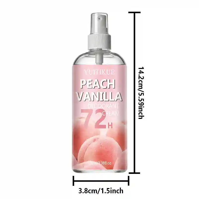 Tidesmit YUITIKUE Peach Vanilla shoe odor eliminator spray for fast, long-lasting, and gentle footwear freshness.