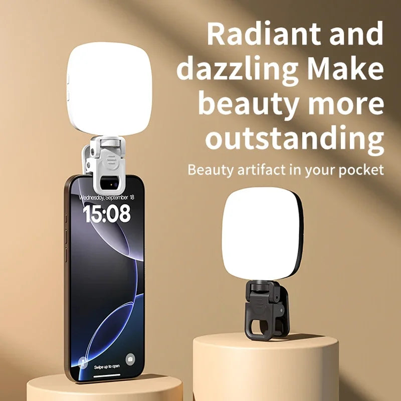 Portable LED Selfie Light - Rechargeable Video Lighting for Content Creation Tidesmit