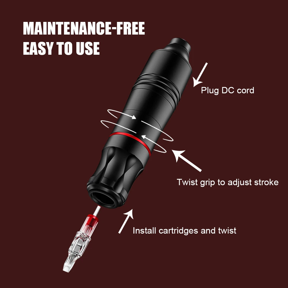 Professional Wireless Tattoo Machine Kit for PMU and Microblading Permanent Makeup Machines Tidesmit
