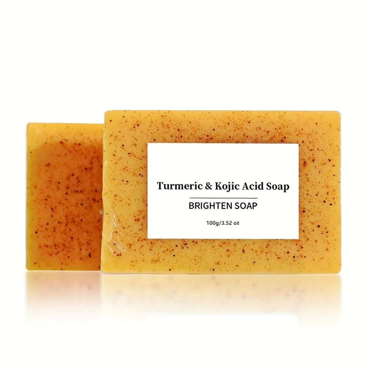 2pcs/100g Turmeric Kojic Acid Scrub Soap, Ginger Handmade Cold Soap, Bath and Face Soap