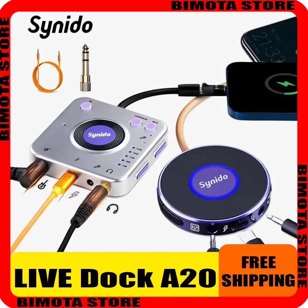 USB-C Audio Interface Live Dock A20 by Tidesmit for Pro Streaming Tidesmit