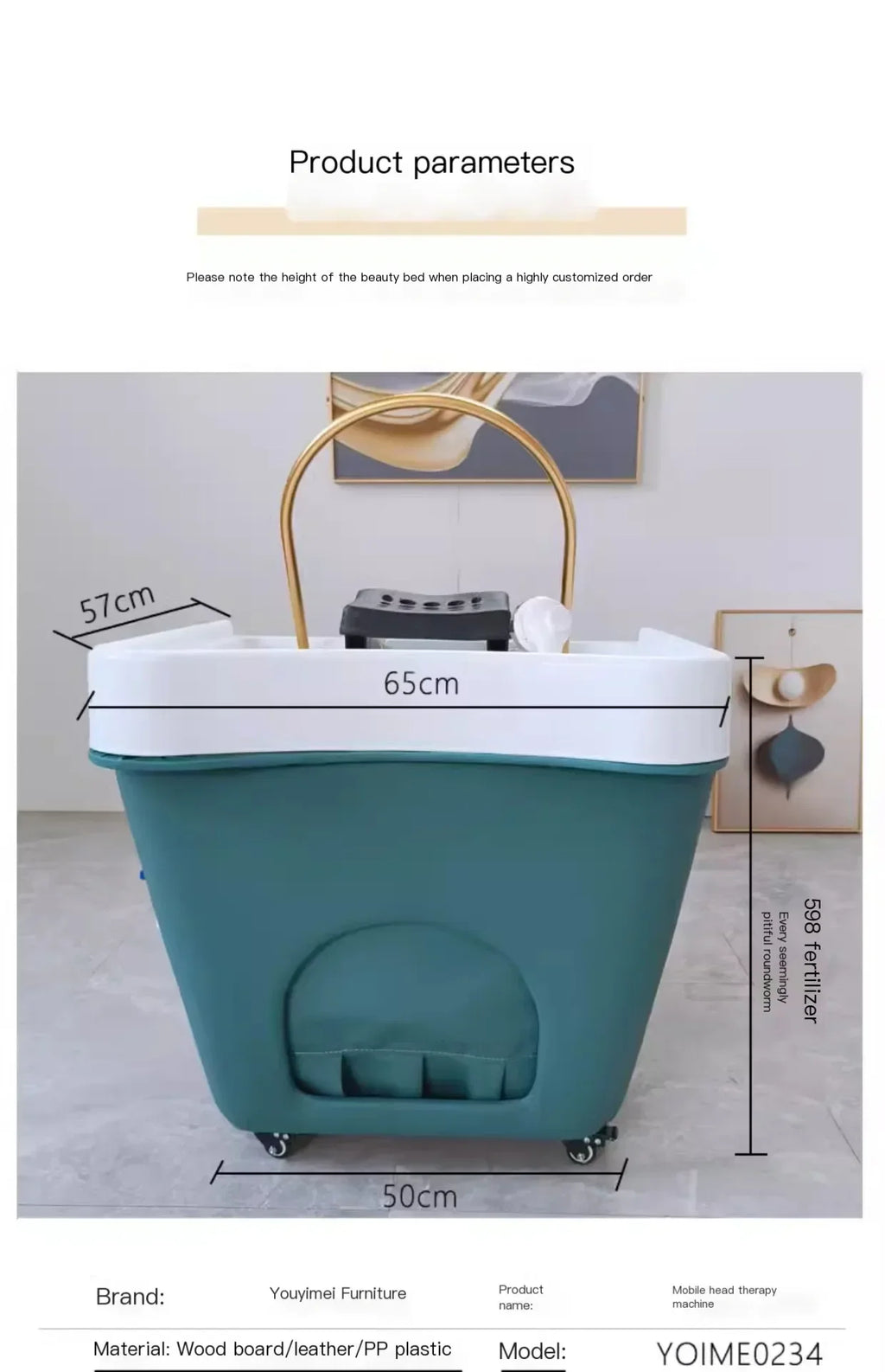 Portable Shampoo Chair for Salon - Adjustable Spa Hair Wash Station Massage Chairs Tidesmit