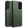Samsung Galaxy S22+ Leather Case - Slim Fit Shock-Absorbing Cover Green China Mainland Tidesmit