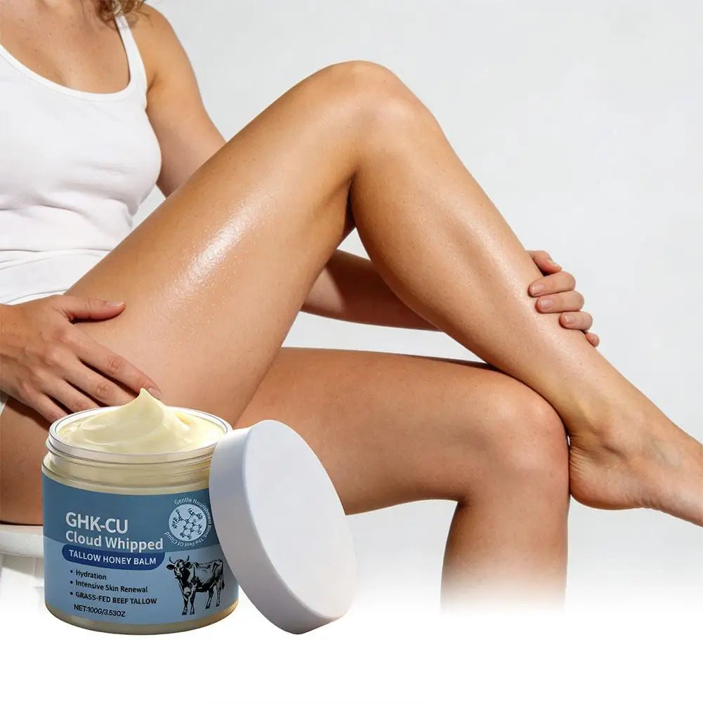 GHK CU Copper Peptide Tallow Honey Balm Cloud Whipped For Face Body Intensive Renewal Hydrate Nourish Skin Balm