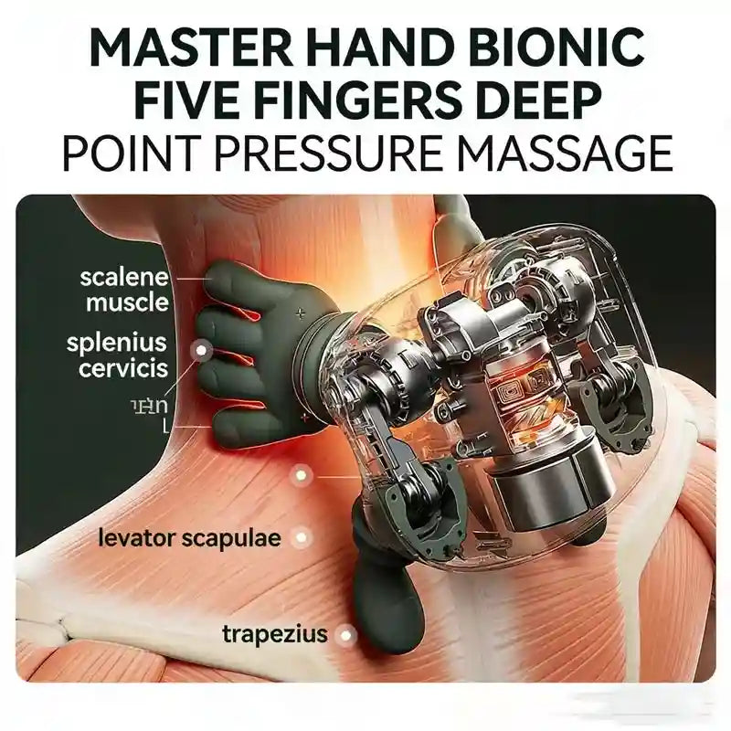 Deep Tissue Neck and Shoulder Massager | Wireless Heat Therapy Device Massage Roller Tidesmit