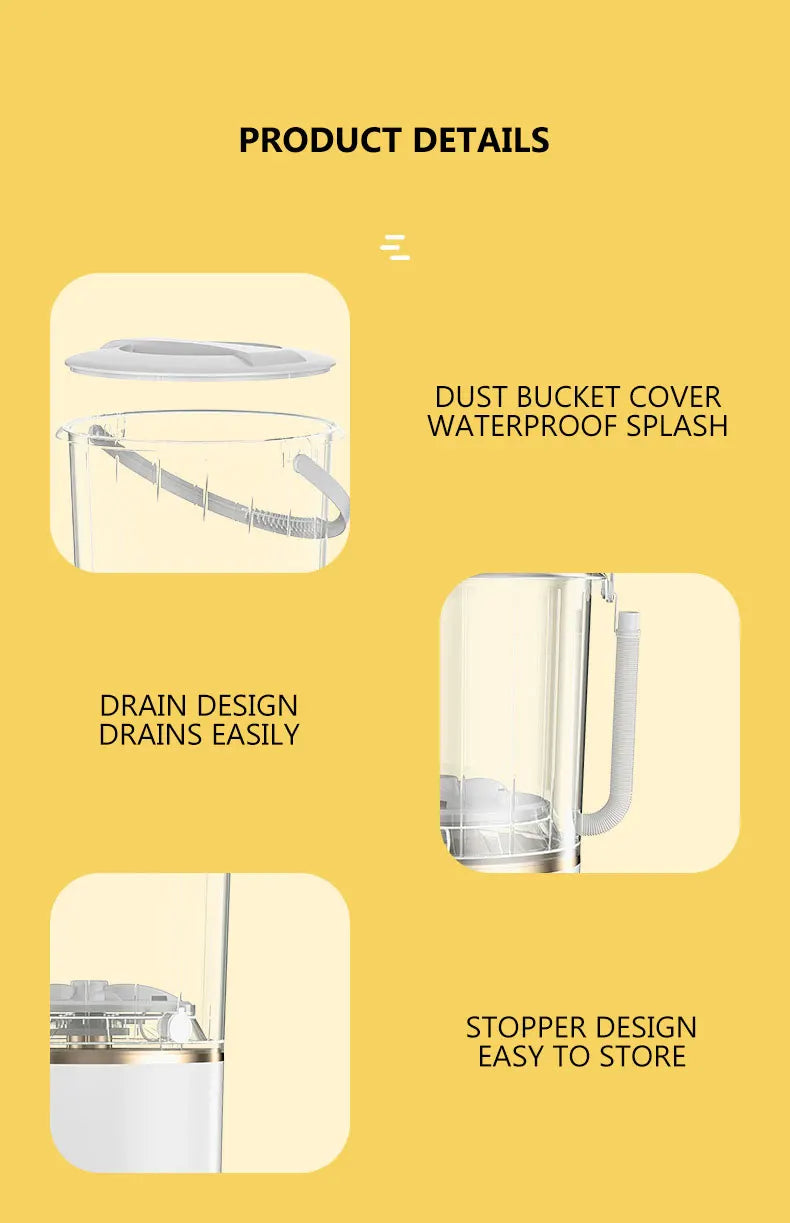 Tidesmit portable semi-automatic bucket washing machine and small dryer for underwear and baby socks in dorms.