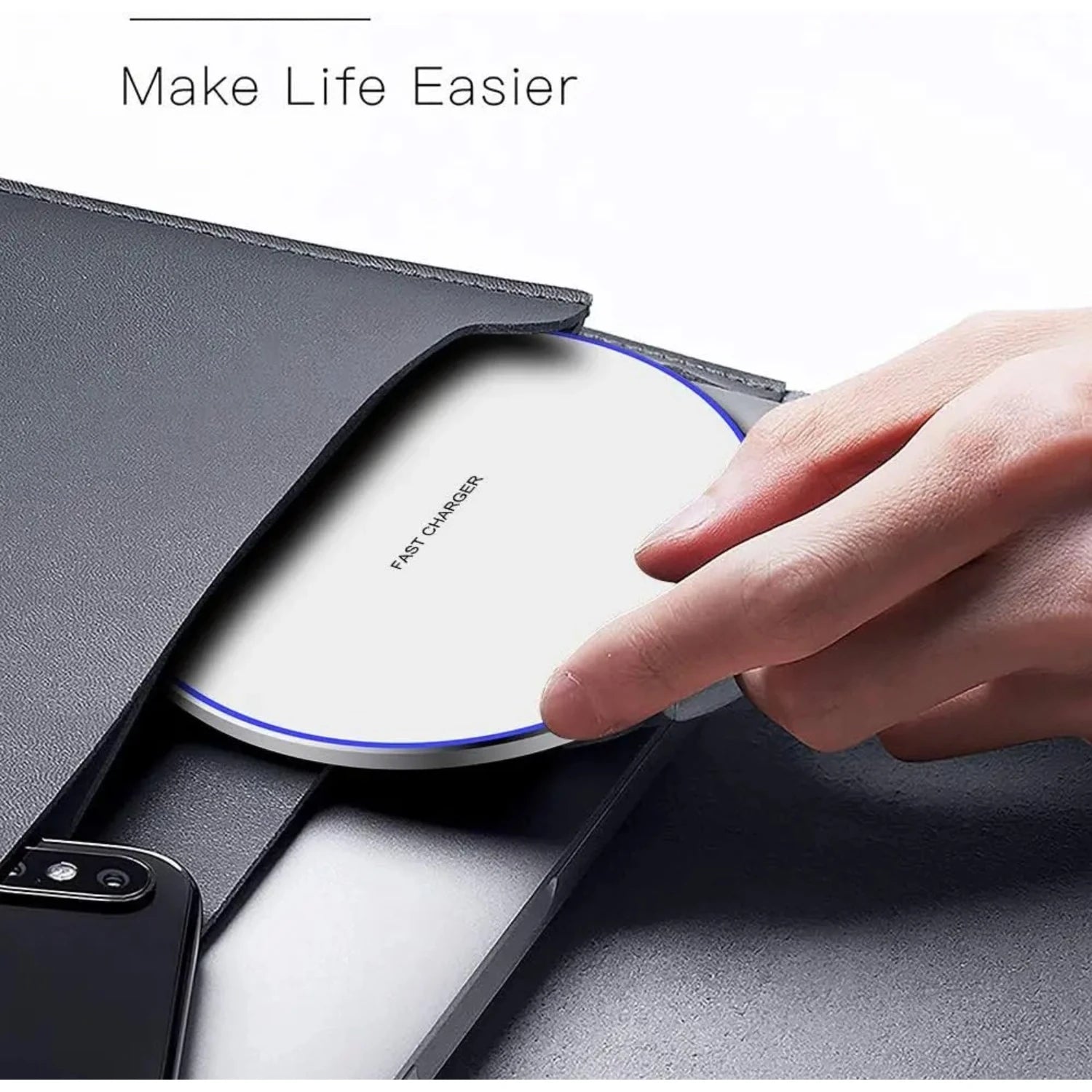Wireless Charger Pad - Qi Certified Fast Charging Station Tidesmit