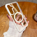 Magnetic Wireless Charging Phone Case for Samsung - Shockproof Cover White Tidesmit