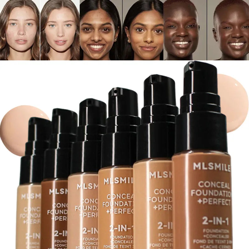 Tidesmit matte liquid foundation for oil control and long-lasting natural face makeup base