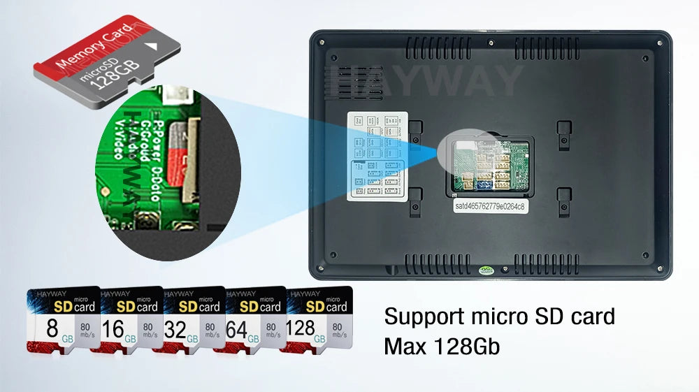 Hayway Tuya Wireless Video intercom Kit 10 "IPS Full Touch Screen 1080P Camera With Mobile Detection Support one-key Unlock