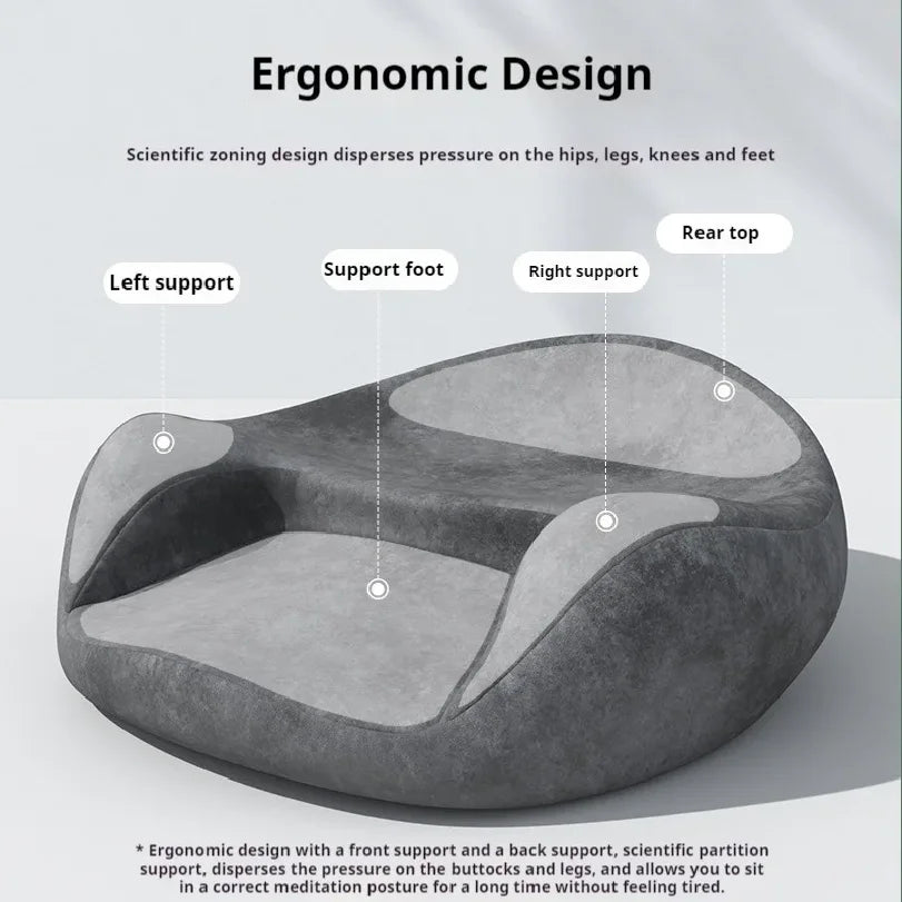 Ergonomic Meditation Cushion 60x60x22cm Memory Foam Floor Seat Pillow for Tailbone & Hip Support Comfortable Yoga Floor Chair