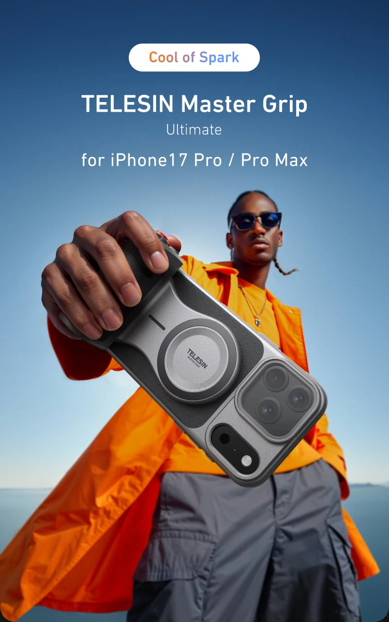 Phone Camera Grip for iPhone 17 Pro Max - Military-Grade Protection Case Tidesmit