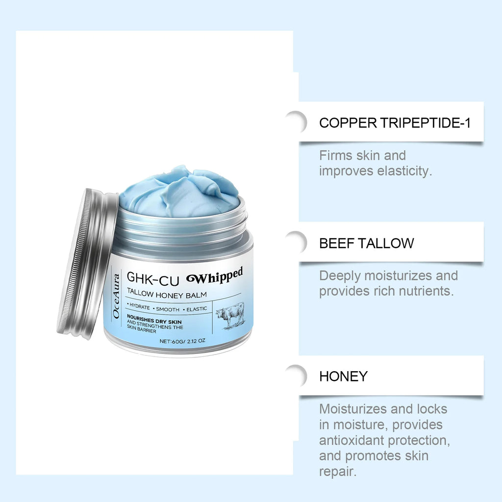 Whipped Beef Tallow And Honey Balm Moisturizing Beef Tallow Face Cream Body Lotion Grass Fed Grass Finished Face Cream Skin Care