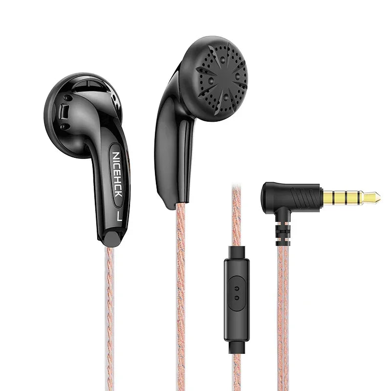 Tidesmit Wired Earbuds 15.4mm Dynamic Driver HiFi Bass Headphones Black With Mic Tidesmit