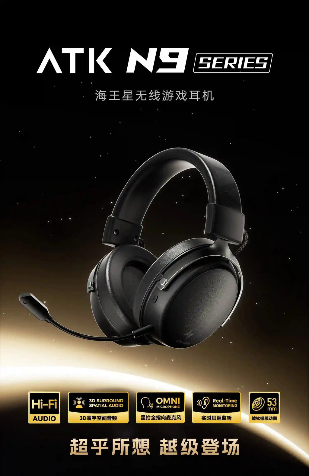 Tidesmit Wireless Headphones - Active Noise Cancellation & Low Latency Tidesmit