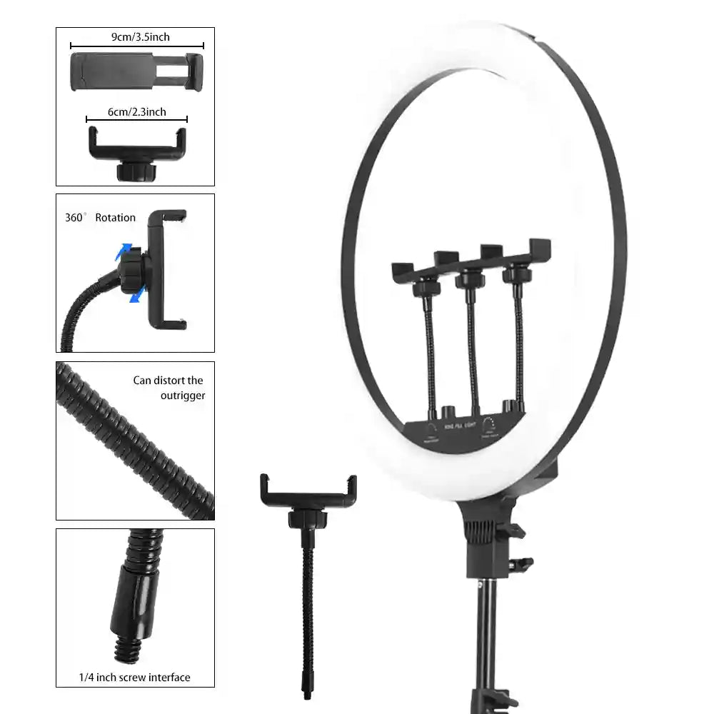 18 Inch RGB Ring Light with Tripod for Professional Content Creation Tidesmit