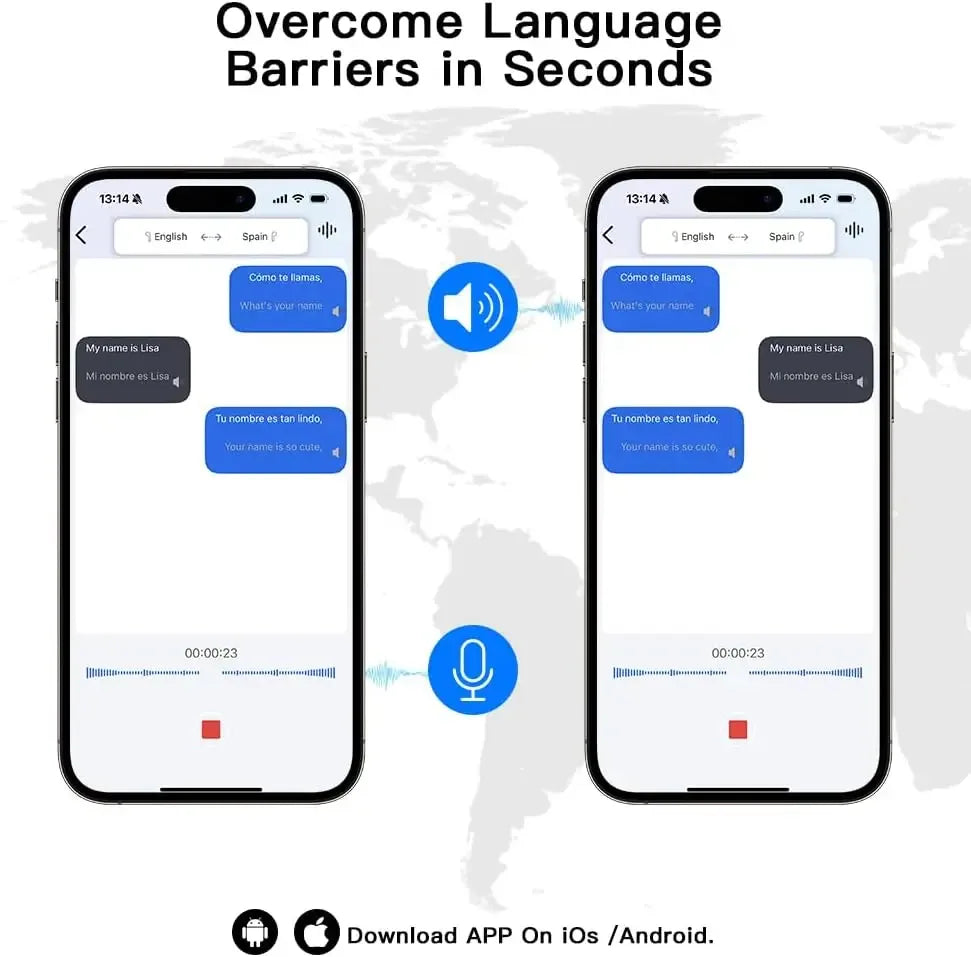 Tidesmit AI Translating Earbuds: 144 Languages Real-Time Touch Screen Tidesmit