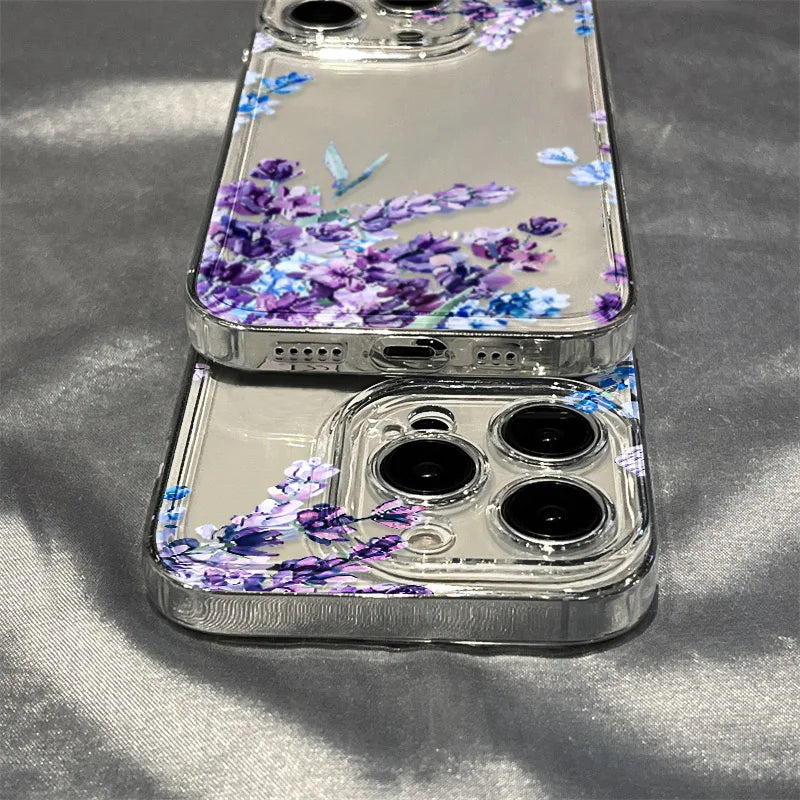 Purple Flower Phone Case for iPhone 16 - Slim Fit Shock-Absorbing Cover Tidesmit