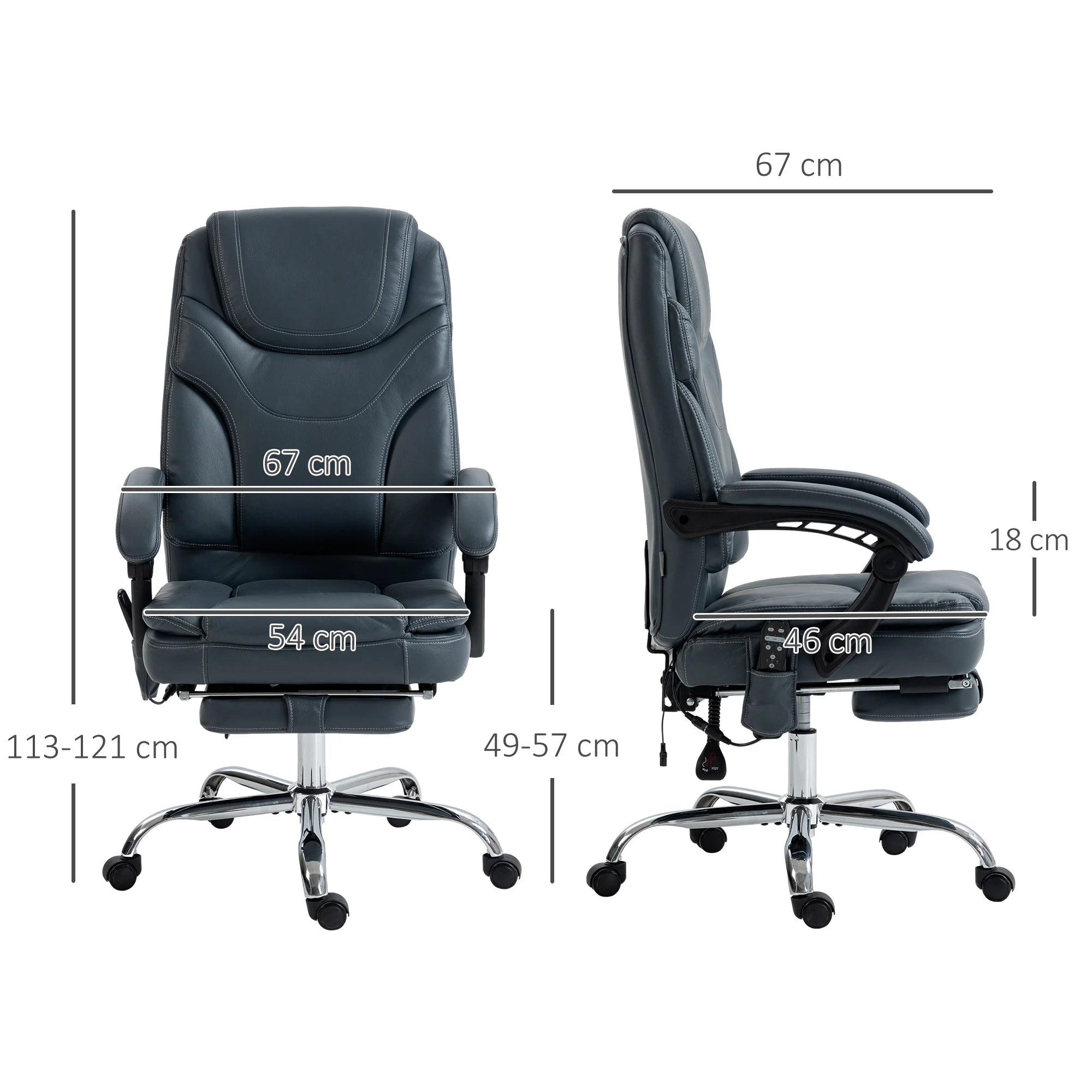 Massage Recliner Chair with 6 Vibration Points - Gray | Tidesmit Massage Chairs Tidesmit