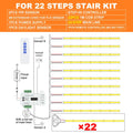 COB LED stair light kit for 22 steps with PIR motion sensor and controller