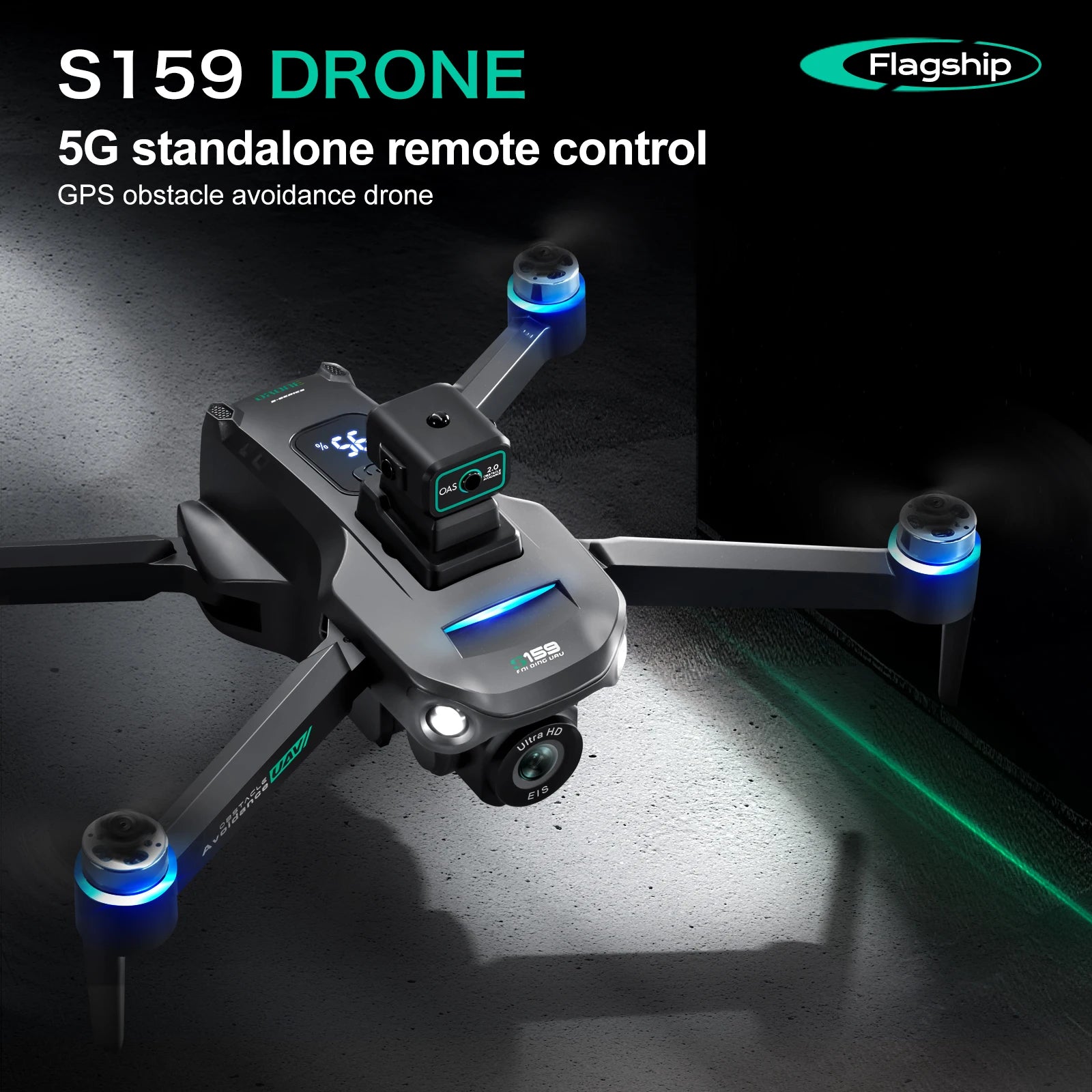 4K GPS Drone with Dual Camera and Remote Screen - Foldable Design Tidesmit
