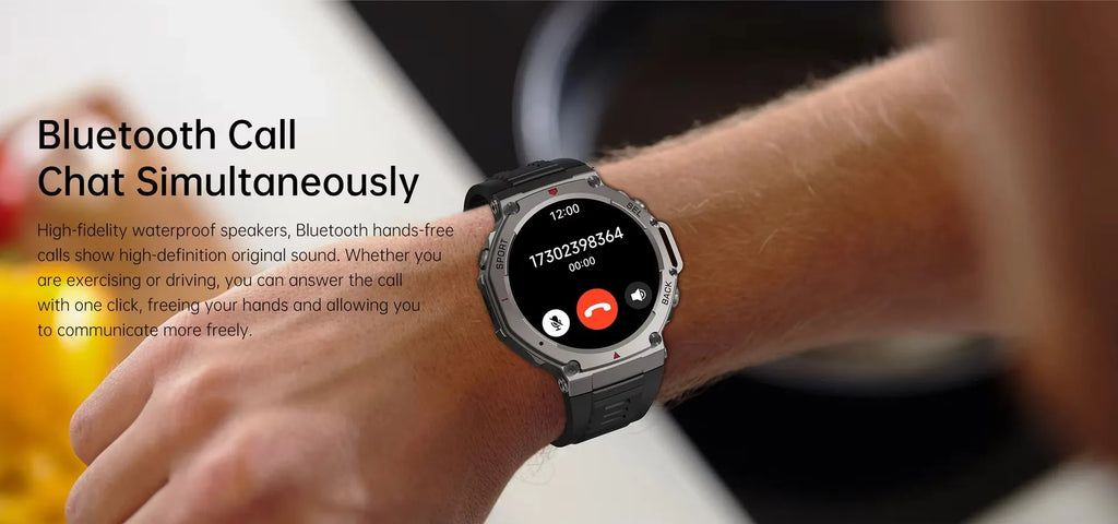 YLL-Dm58 Android Smart Watch AMOLED Screen for Answer Calls GPS Altitude Barometric Compass 5ATM Waterproof NFC Sleep