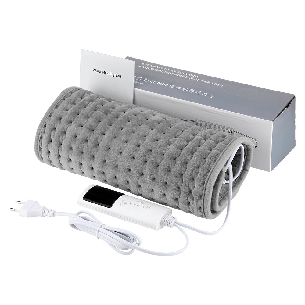 Electric Heating Pad for Back Pain Relief, 9-Heat Levels by Tidesmit Massage Cushion EU Plug(220-240V) Tidesmit