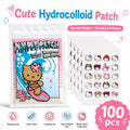 100PCS hello kitty Acne patches, facial acne patches, hydrogel acne removal patches, concealer