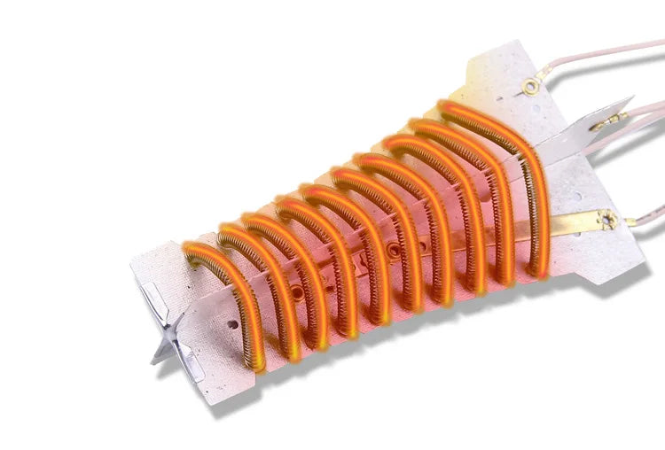 Replacement heating element for 2100W professional salon hair dryer, showing internal glowing mica board coils.