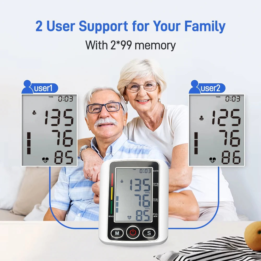 digital baumanometer blood pressure monitor take blood pressure meter medical digital upper arm tensiometers heart rate meter