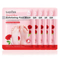 Lavender Foot Mask Moisturizing Exfoliating Treatment - 5 Pairs Set Scrubs Treatments Rose 5 pairs Tidesmit