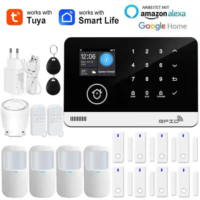 WiFi GSM Home Security Alarm System - Smart Home App Control Option C Tidesmit