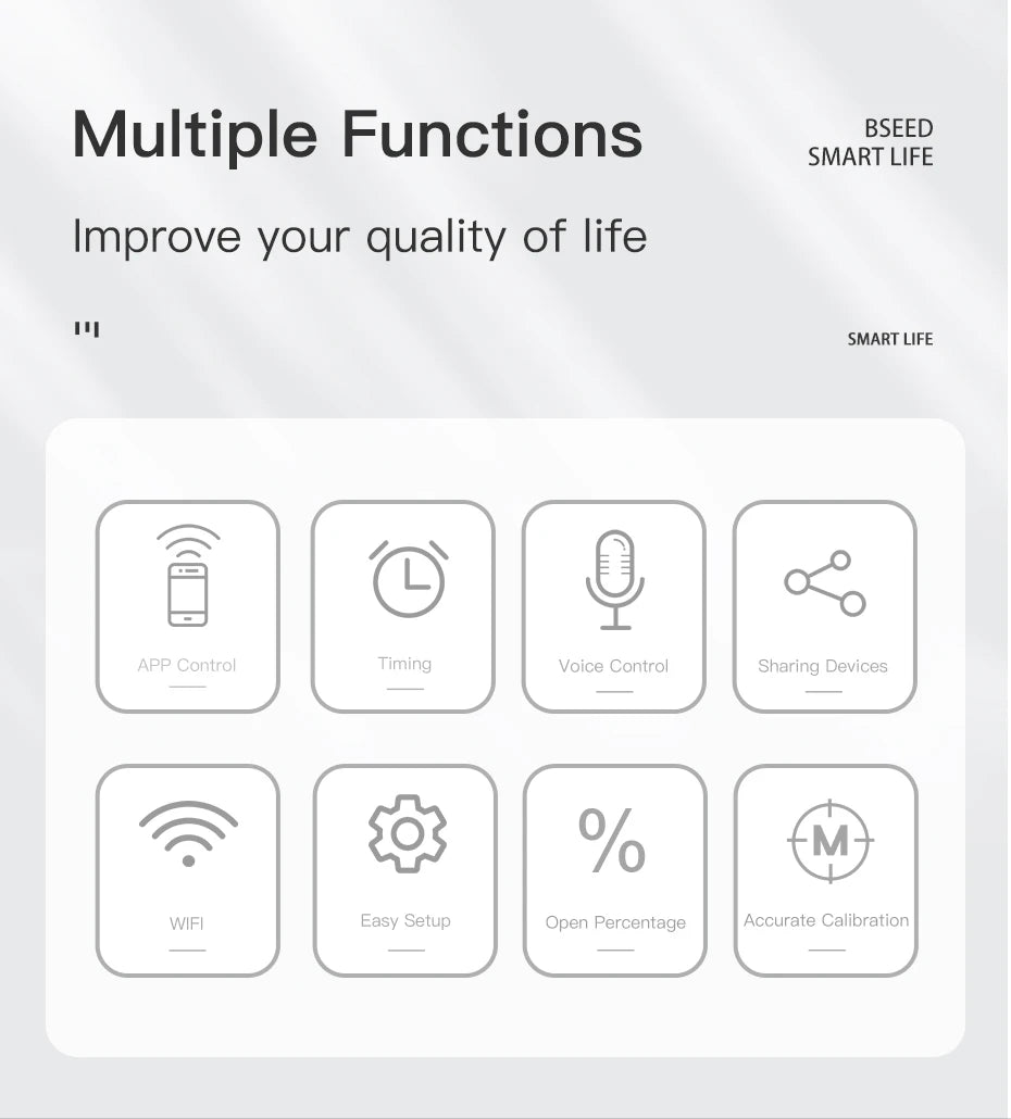 Tidesmit Smart WiFi Shutter Switch - App Controlled Roller Blind Timer Tidesmit